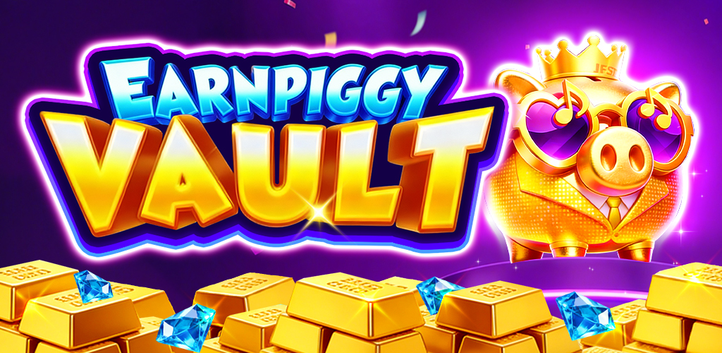 EarnPiggy Vault banner with golden pig and treasure